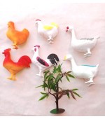 KIT DE ANIMAIS Aves da Fazenda com 07 peças - toys &toys KIT DE ANIMAIS Aves da Fazenda com 07 peças - toys &toys